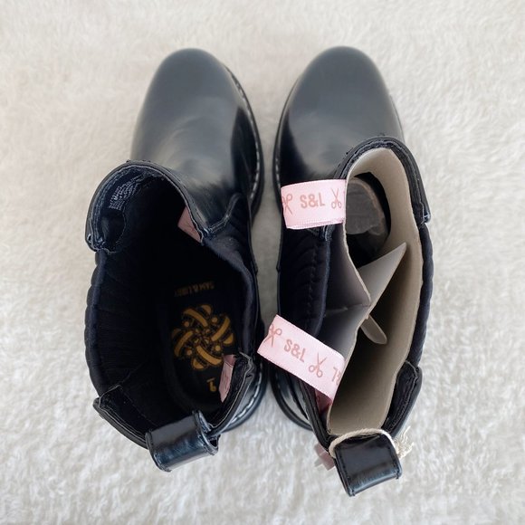 Sam&Libby Women's Skylar Pull-on Bootie, Black Leather, Size 7.5 / 9 - Picture 7 of 9